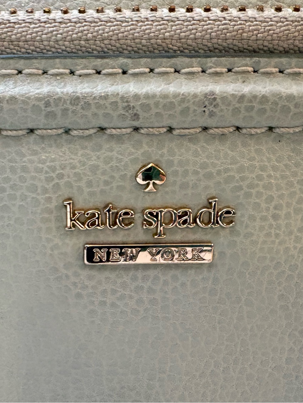 Kate Spade New York Mint Green Pebbled Leather Double Zip Wristlet Wallet - Picture 3 of 11